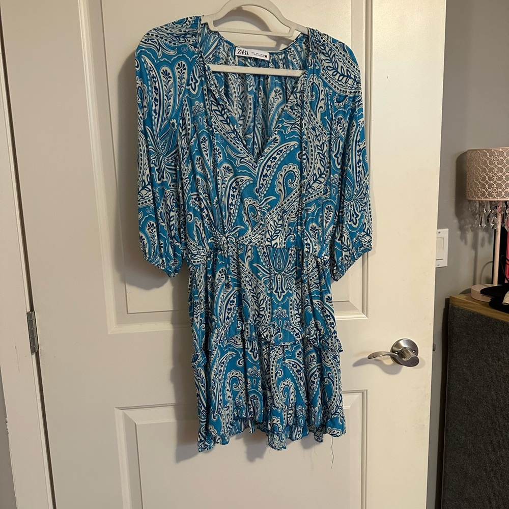 Blue Paisley Dress